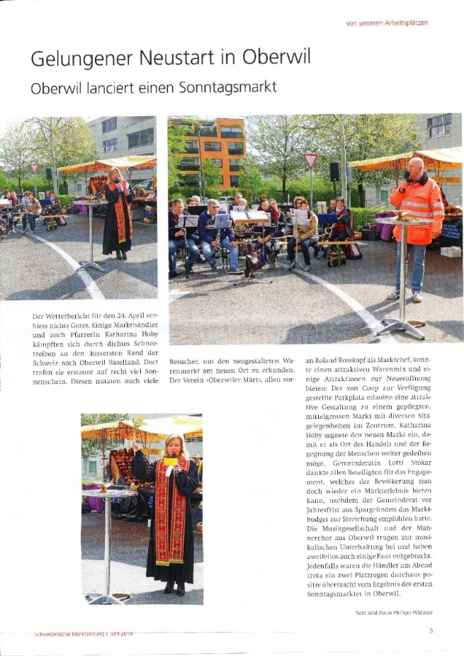 Schweizerische Marktzeitung, 1. Juni 2016 Schweizerische Marktzeitung, 1. Juni 2016